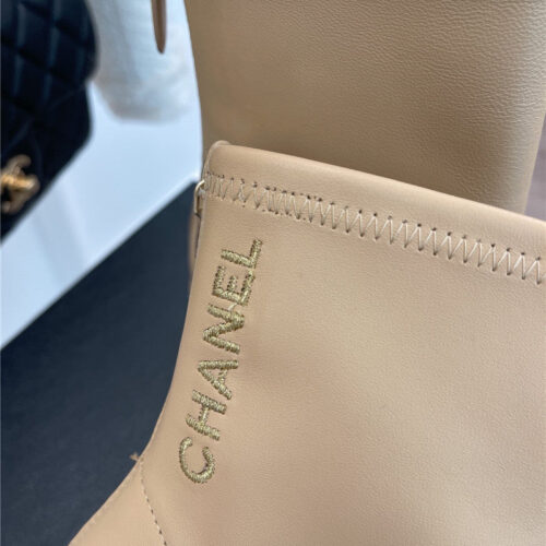 High Quality Luxury Chanel Classic Chunky Heel Stretch Ankle Boots – Style 84486 product detail