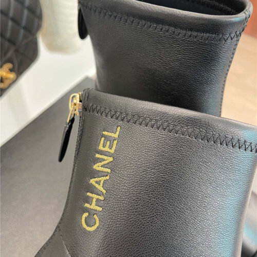 High Quality Luxury Chanel Classic Chunky Heel Stretch Ankle Boots product detail