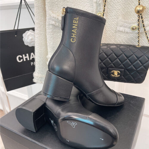 High Quality Luxury Chanel Classic Chunky Heel Stretch Ankle Boots product detail