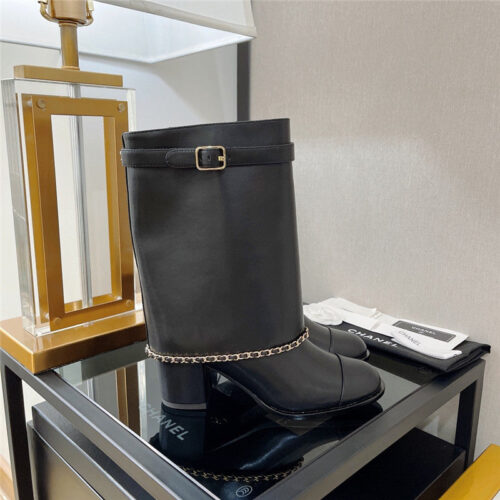 High Quality Luxury Chanel Chain Boots – Style 79654 product detail