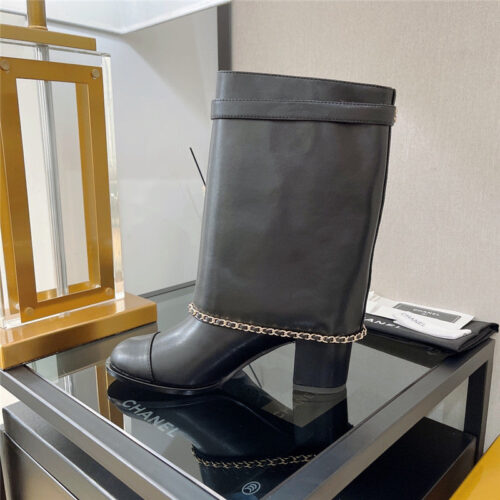 High Quality Luxury Chanel Chain Boots – Style 79654 product detail