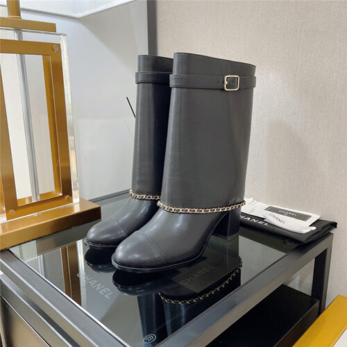 High Quality Luxury Chanel Chain Boots – Style 79654 alternate view