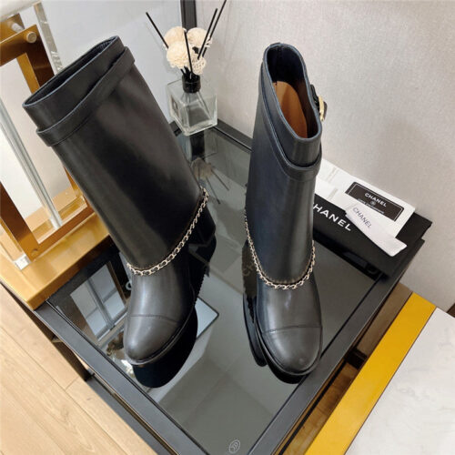 High Quality Luxury Chanel Chain Boots – Style 79654 product detail