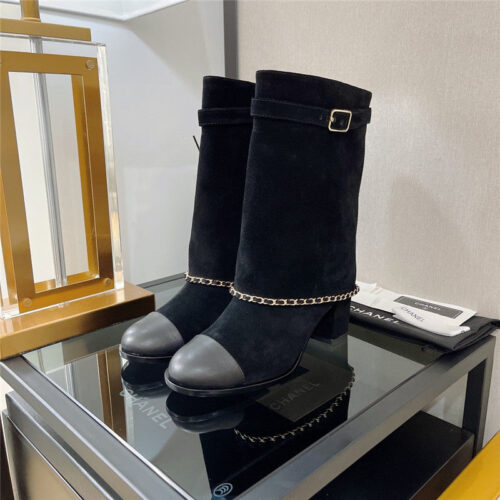 High Quality Luxury Chanel Chain Boots – Style 15814 alternate view