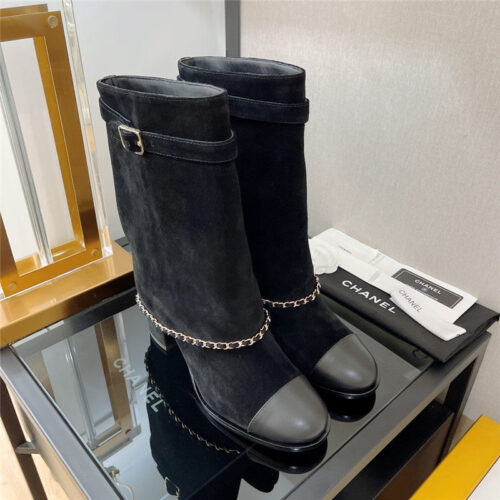 High Quality Luxury Chanel Chain Boots – Style 15814
