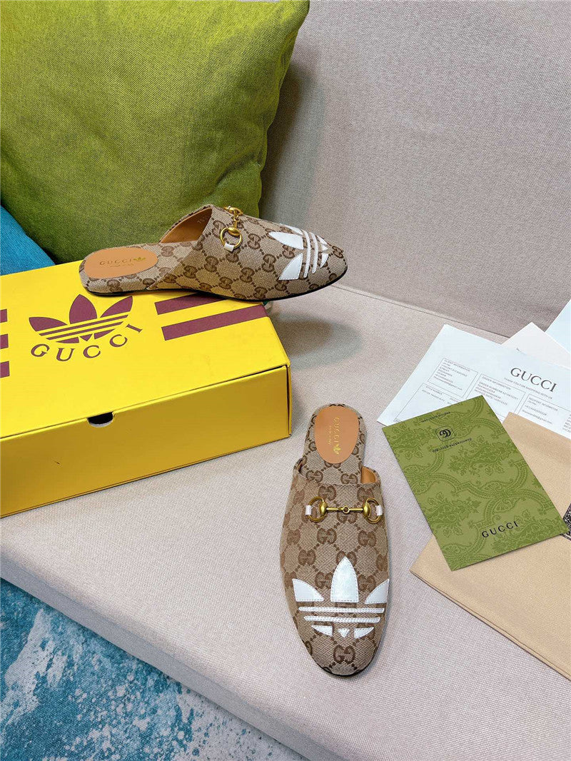 High Quality Luxury Gucci X Adidas Womens Trefoil Slipper – Style 96467 product detail