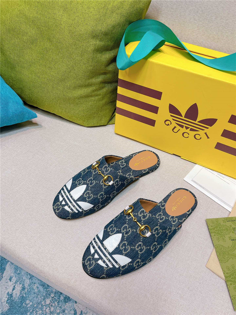High Quality Luxury Gucci X Adidas Womens Trefoil Slipper – Style 30931