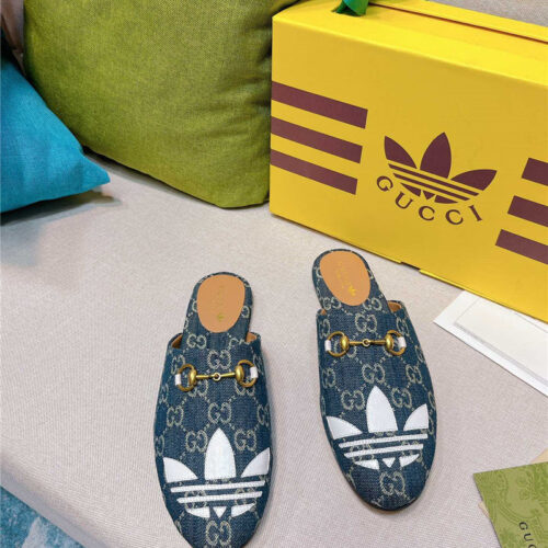 High Quality Luxury Gucci X Adidas Womens Trefoil Slipper – Style 30931 alternate view