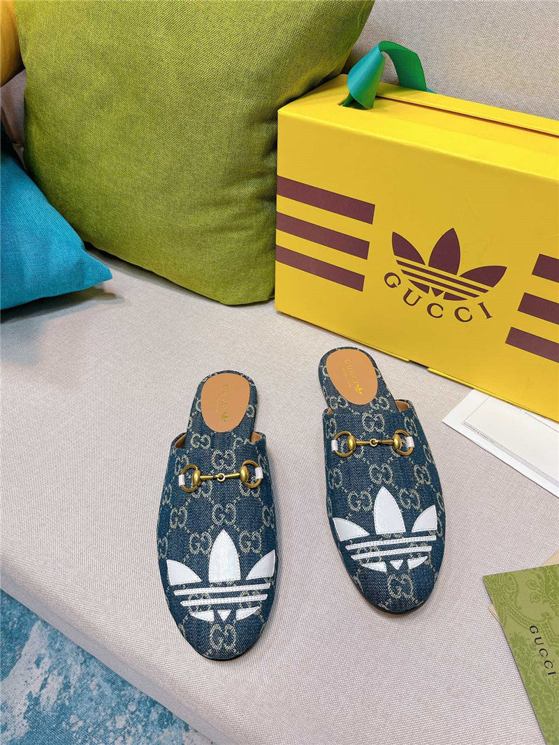 High Quality Luxury Gucci X Adidas Womens Trefoil Slipper – Style 30931 product detail