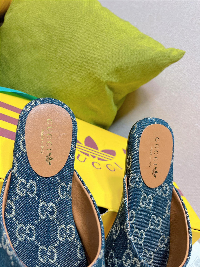 High Quality Luxury Gucci X Adidas Womens Trefoil Slipper – Style 30931 product detail
