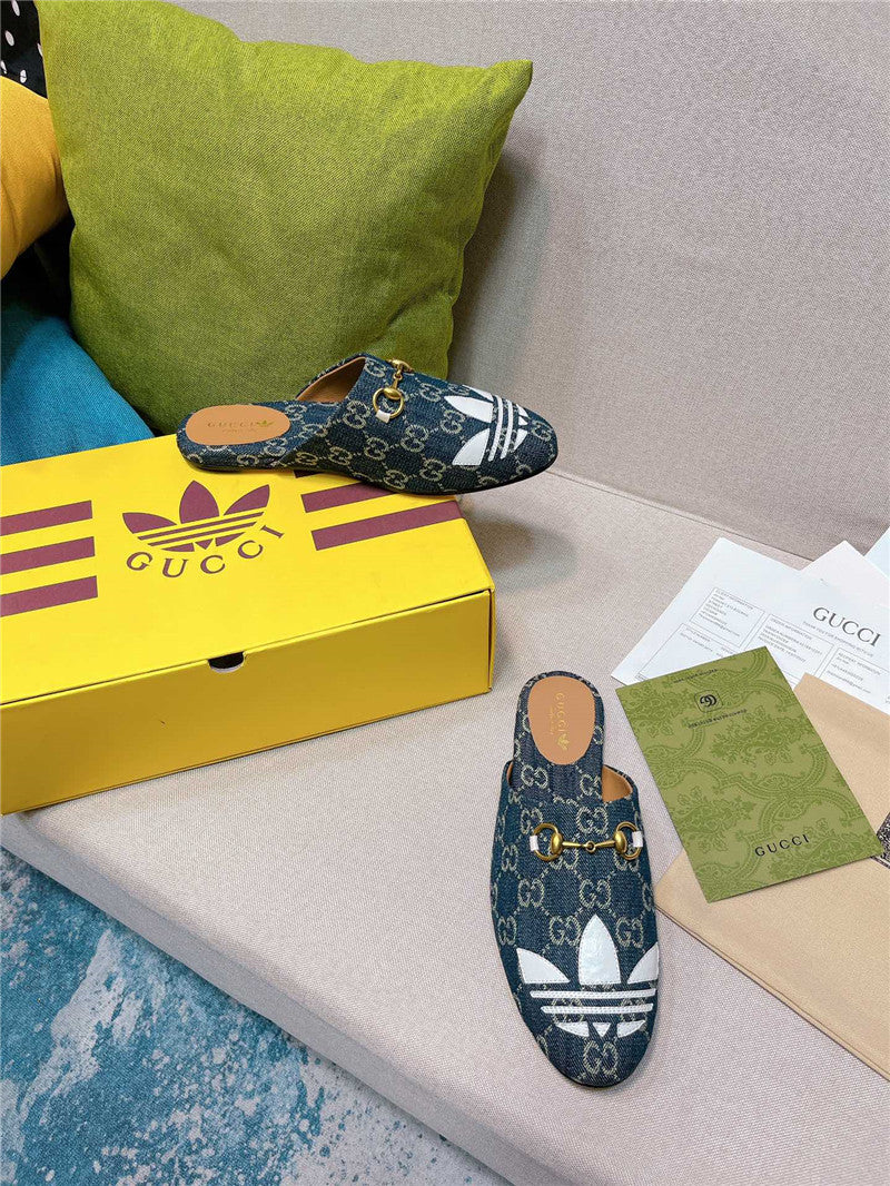 High Quality Luxury Gucci X Adidas Womens Trefoil Slipper – Style 30931 product detail