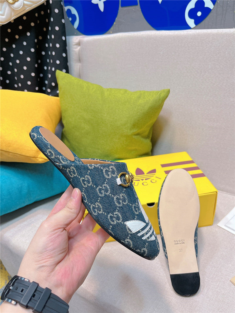 High Quality Luxury Gucci X Adidas Womens Trefoil Slipper – Style 30931 product detail