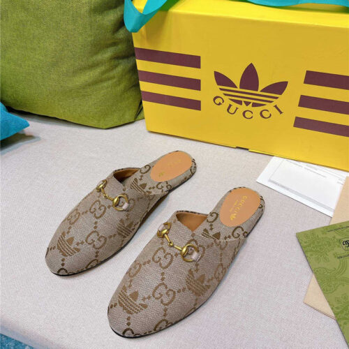 High Quality Luxury Gucci X Adidas Womens Trefoil Slipper – Style 99859