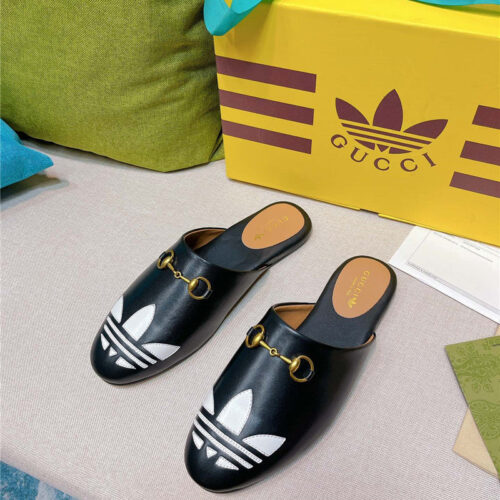 High Quality Luxury Gucci X Adidas Womens Trefoil Slipper
