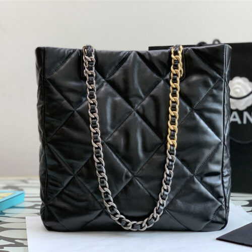 High Quality Luxury Chanel 19 Tote Shopping Bag alternate view