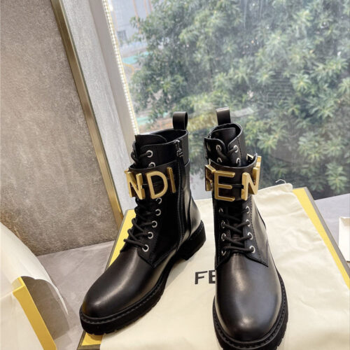 High Quality Luxury Fendi Logo Martin Boots product detail