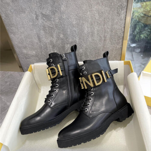 High Quality Luxury Fendi Logo Martin Boots product detail