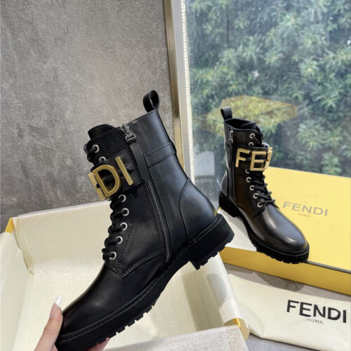 High Quality Luxury Fendi Logo Martin Boots product detail