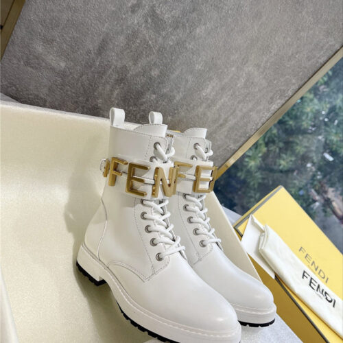 High Quality Luxury Fendi Logo Martin Boots Womens product detail