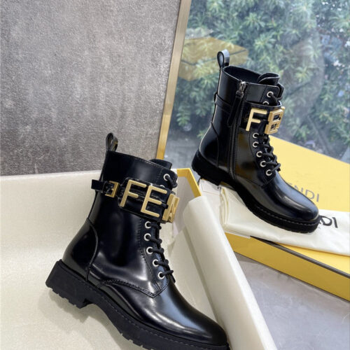 High Quality Luxury Fendi Logo Martin Boots Womens – Style 63891 product detail