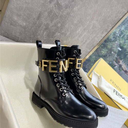 High Quality Luxury Fendi Logo Martin Boots Womens – Style 63891 product detail