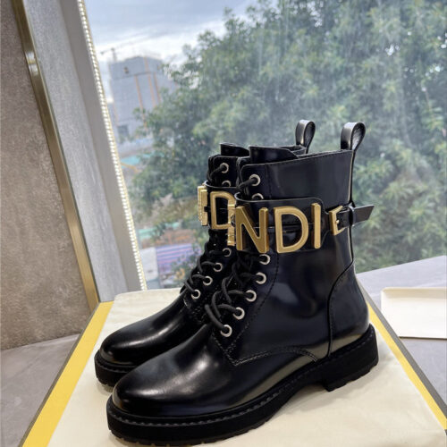 High Quality Luxury Fendi Logo Martin Boots Womens – Style 63891 product detail