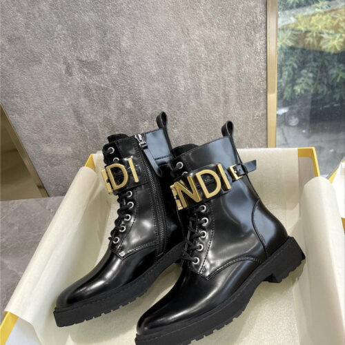 High Quality Luxury Fendi Logo Martin Boots Womens – Style 63891 product detail