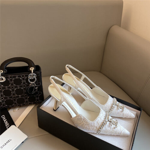 High Quality Luxury Chanel New Medieval Series Lace High Heels