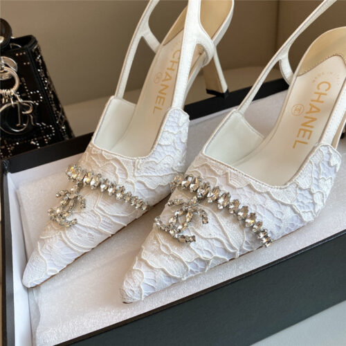 High Quality Luxury Chanel New Medieval Series Lace High Heels product detail