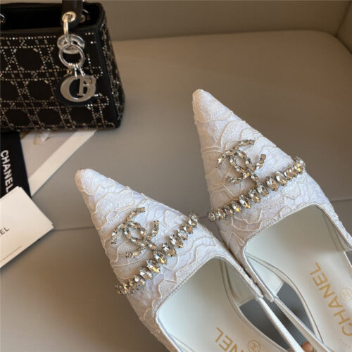 High Quality Luxury Chanel New Medieval Series Lace High Heels product detail