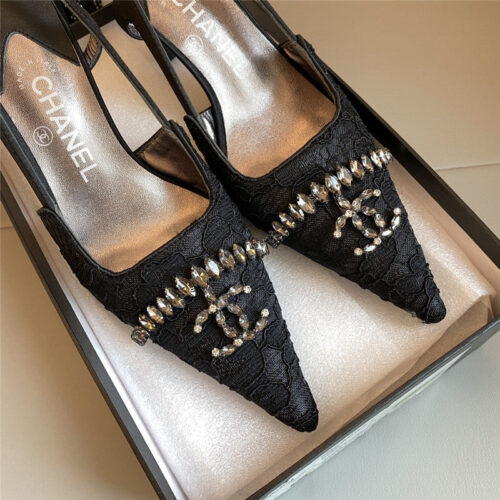 High Quality Luxury Chanel New Medieval Series Lace High Heels – Style 45670 product detail