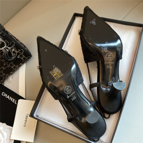 High Quality Luxury Chanel New Medieval Series Lace High Heels – Style 45670 product detail