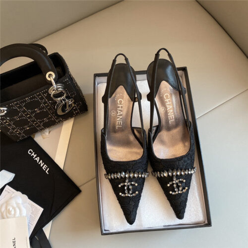 High Quality Luxury Chanel New Medieval Series Lace High Heels – Style 45670 product detail