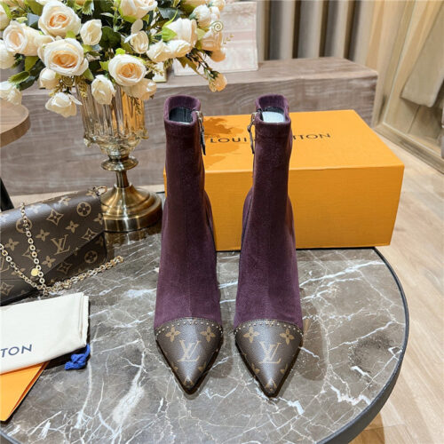 High Quality Luxury Louis Vuitton Cherie Pointed Ankle Boots – Style 74531 product detail