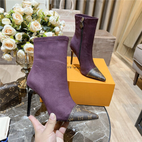 High Quality Luxury Louis Vuitton Cherie Pointed Ankle Boots – Style 74531 product detail