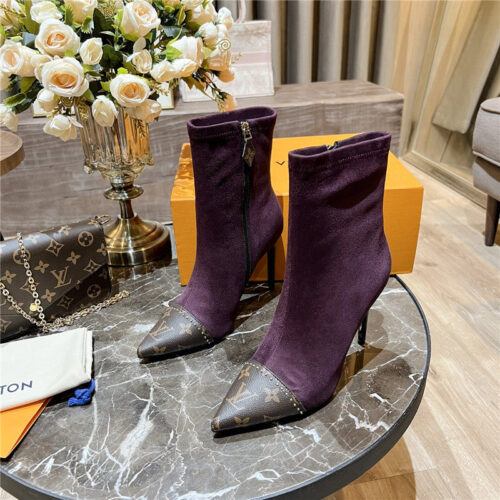 High Quality Luxury Louis Vuitton Cherie Pointed Ankle Boots – Style 74531 product detail