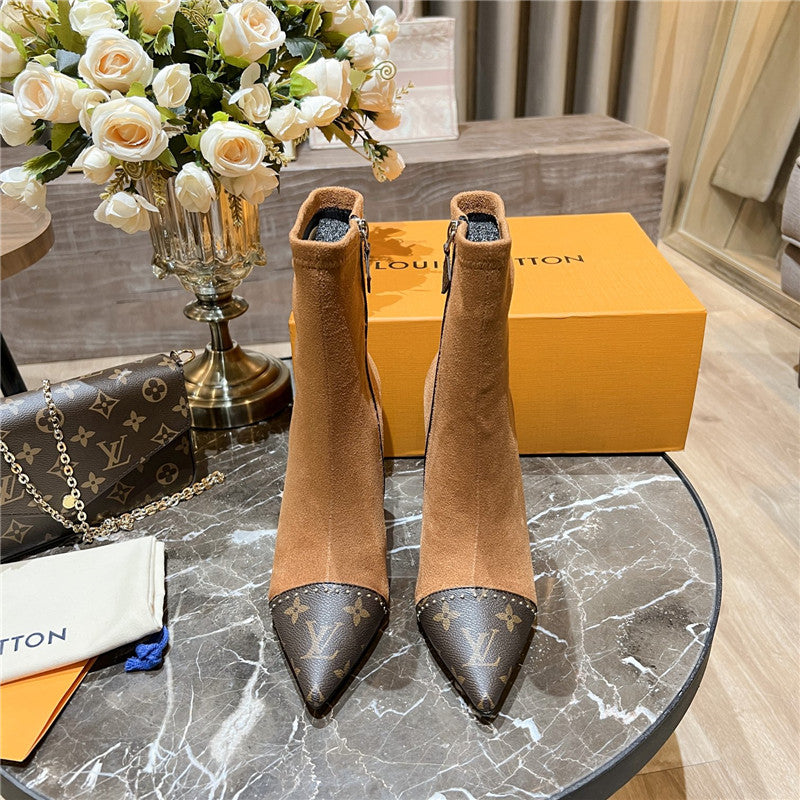 High Quality Luxury Louis Vuitton Cherie Pointed Ankle Boots – Style 76227 product detail
