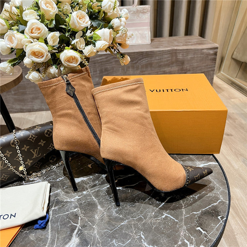 High Quality Luxury Louis Vuitton Cherie Pointed Ankle Boots – Style 76227 product detail