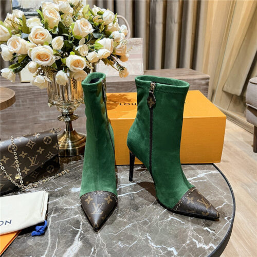 High Quality Luxury Louis Vuitton Cherie Pointed Ankle Boots – Style 43459 product detail