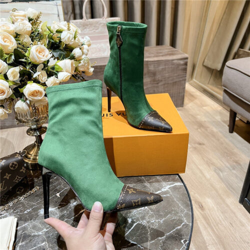 High Quality Luxury Louis Vuitton Cherie Pointed Ankle Boots – Style 43459 product detail