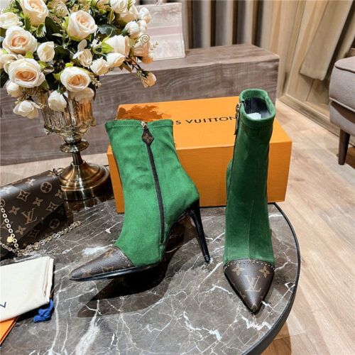 High Quality Luxury Louis Vuitton Cherie Pointed Ankle Boots – Style 43459 product detail