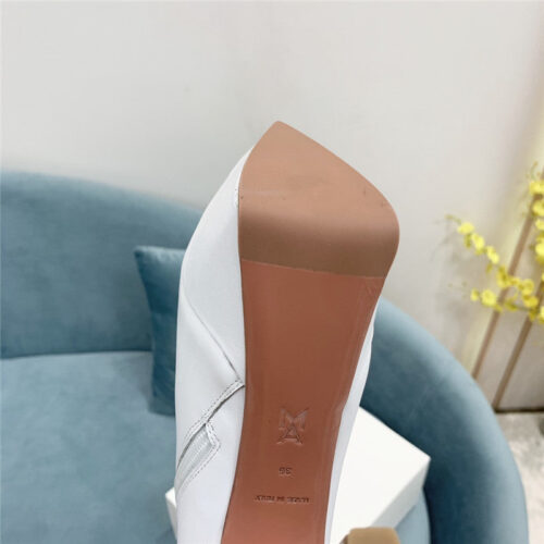 High Quality Luxury Amina Muaddi Pointed Toe Heeled Booties – Style 59075 product detail