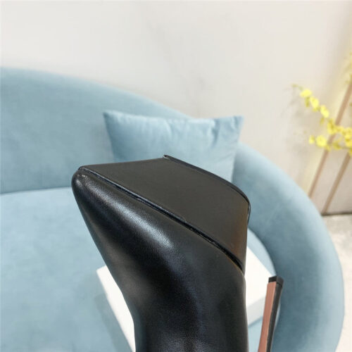 High Quality Luxury Amina Muaddi Pointed Toe Heeled Booties product detail