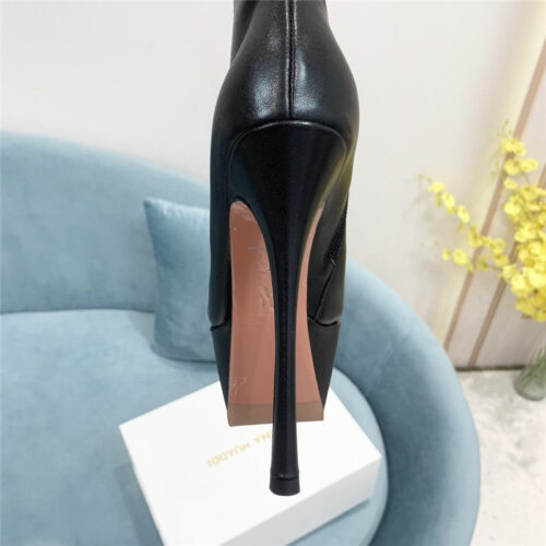 High Quality Luxury Amina Muaddi Pointed Toe Heeled Booties product detail