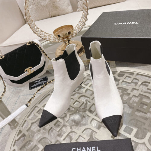 High Quality Luxury Chanel Wedge Ankle Boots – Style 00102 product detail