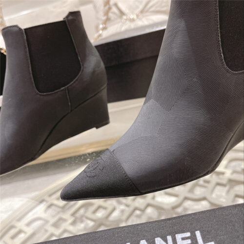 High Quality Luxury Chanel Wedge Ankle Boots product detail
