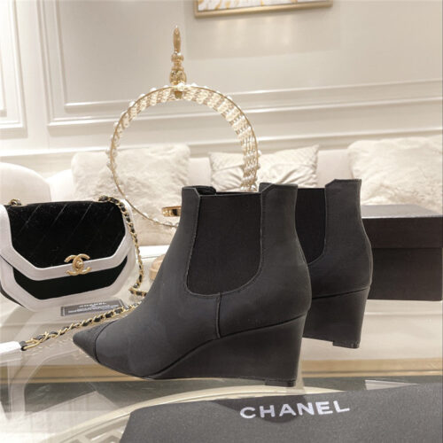 High Quality Luxury Chanel Wedge Ankle Boots product detail