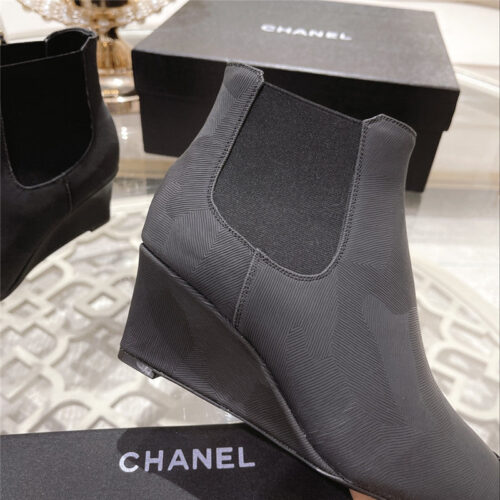 High Quality Luxury Chanel Wedge Ankle Boots product detail
