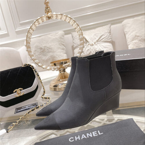 High Quality Luxury Chanel Wedge Ankle Boots product detail