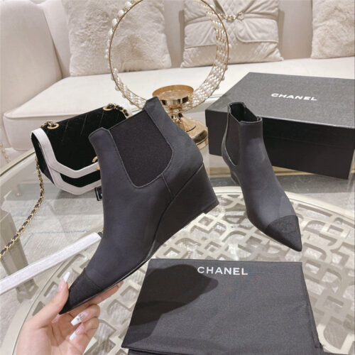 High Quality Luxury Chanel Wedge Ankle Boots product detail
